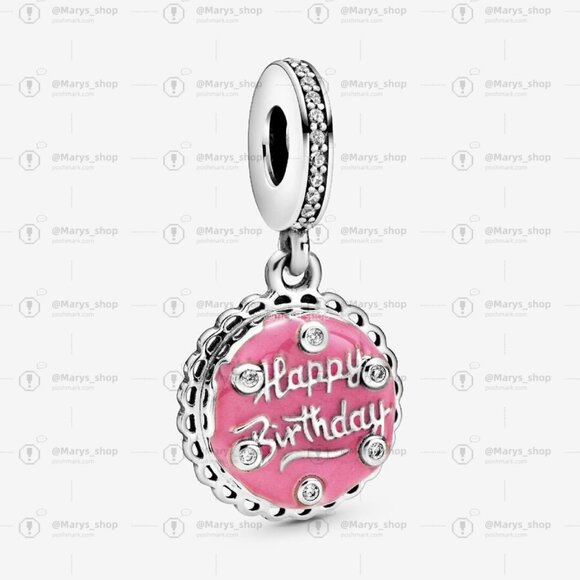 Pandora Pink Birthday Cake Dangle Charm - Picture 1 of 2